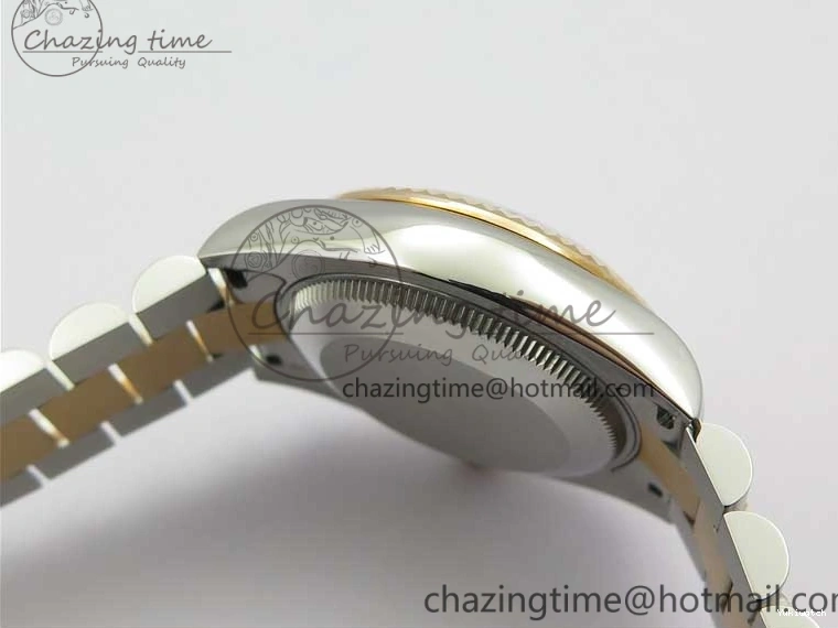 RG SS President Stick Markers NH05A Best GSF 178274 SEIKO 31mm Datejust Edition on Bracelet Dial SS RG Silver 1123